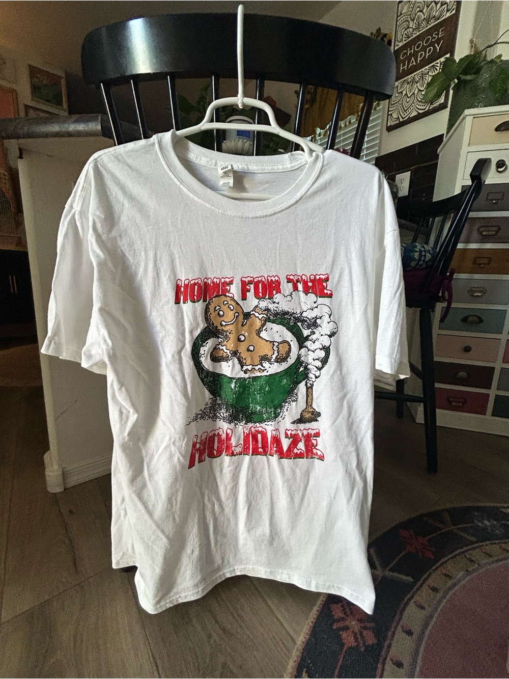 Home For The Holidaze Holiday Graphic Tee - White
